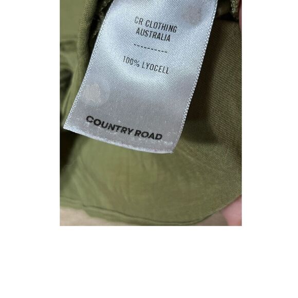 Country Road Green‎ Sequin Twist Front Crop Top Size M - Picture 5 of 6